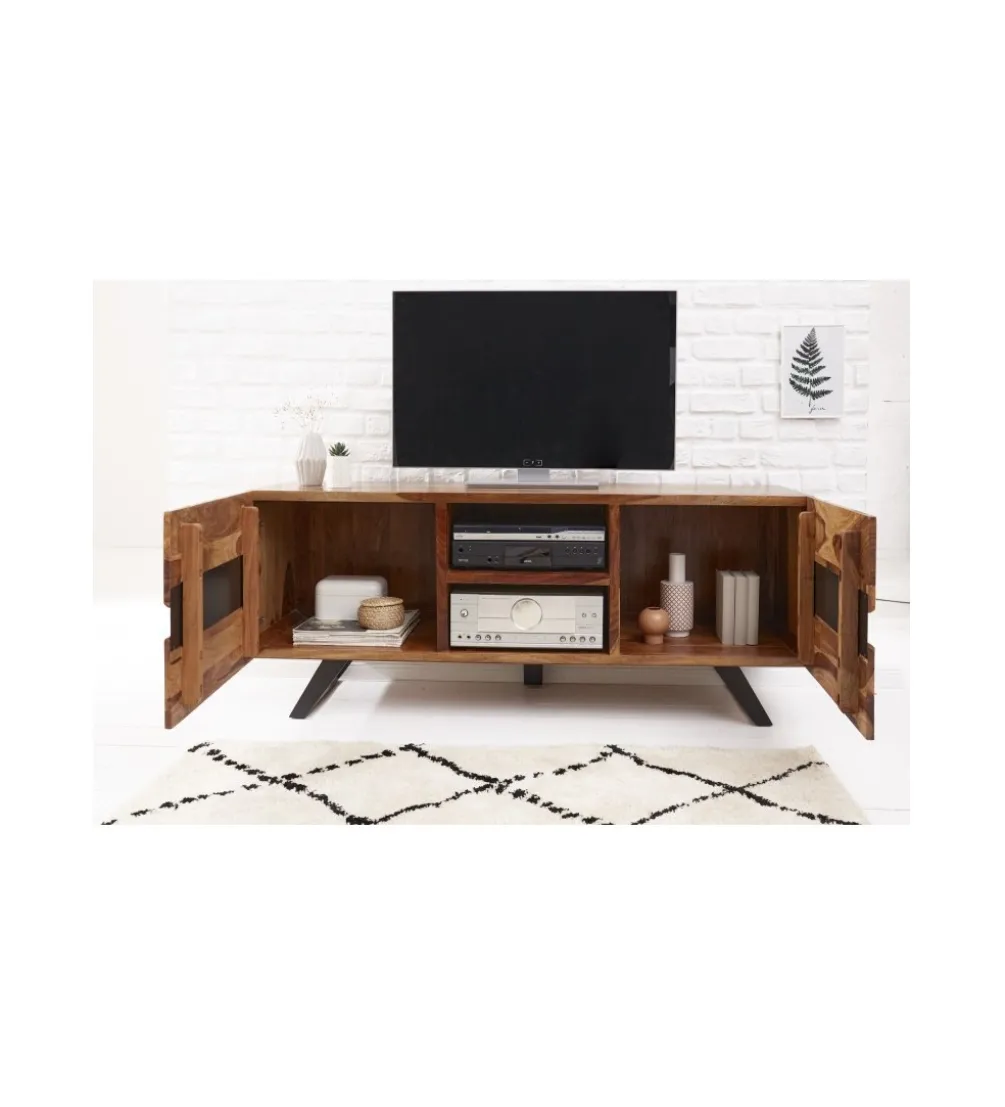 Stolik pod TV ZAMBEZI Amazonas 160 cm drewno Sheesham