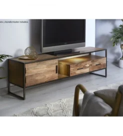 Stolik TV ARTAMA 175 cm drewno akacja