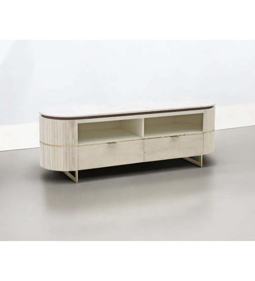 Stolik TV ATERIUM 145 cm drewno mango