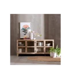 Stolik TV Witryna Iron Craft II160 cm drewno mango