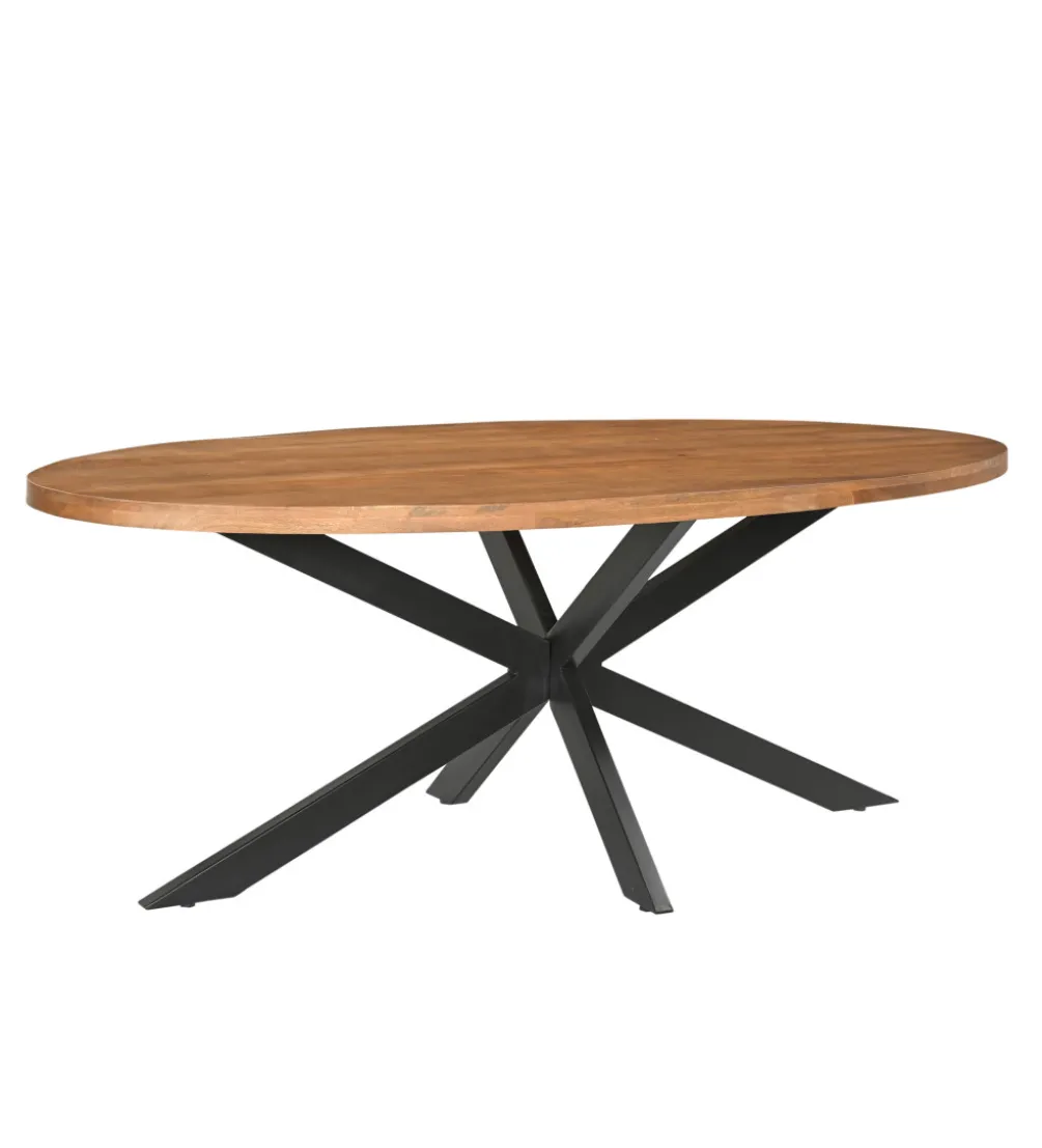 Stół owalny ROCKY 240 cm drewno mango