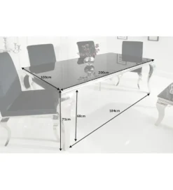Stół OXANA Modern Barock 200 cm czarny