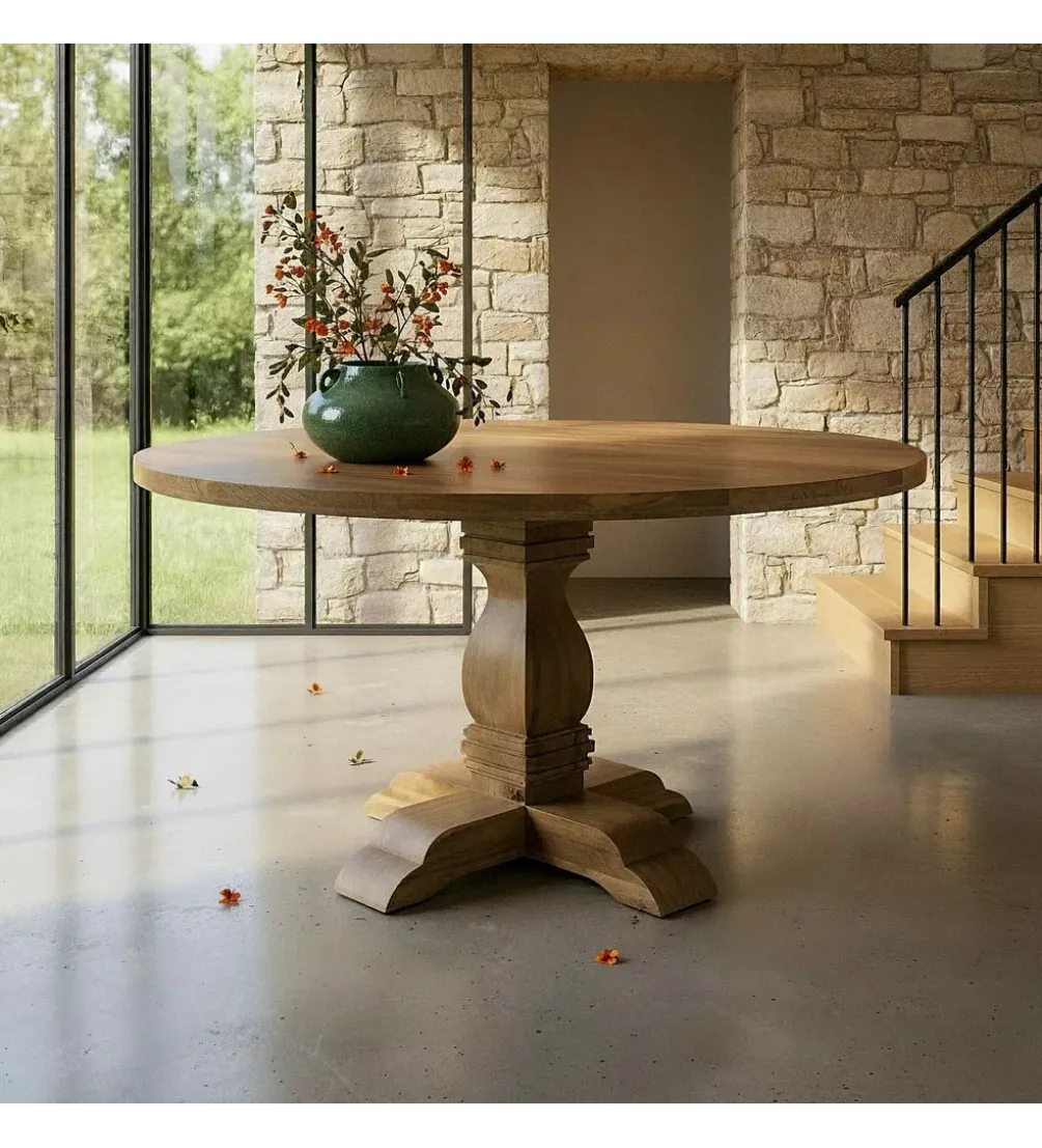 Stół POKERY 150 cm drewno mango naturalny