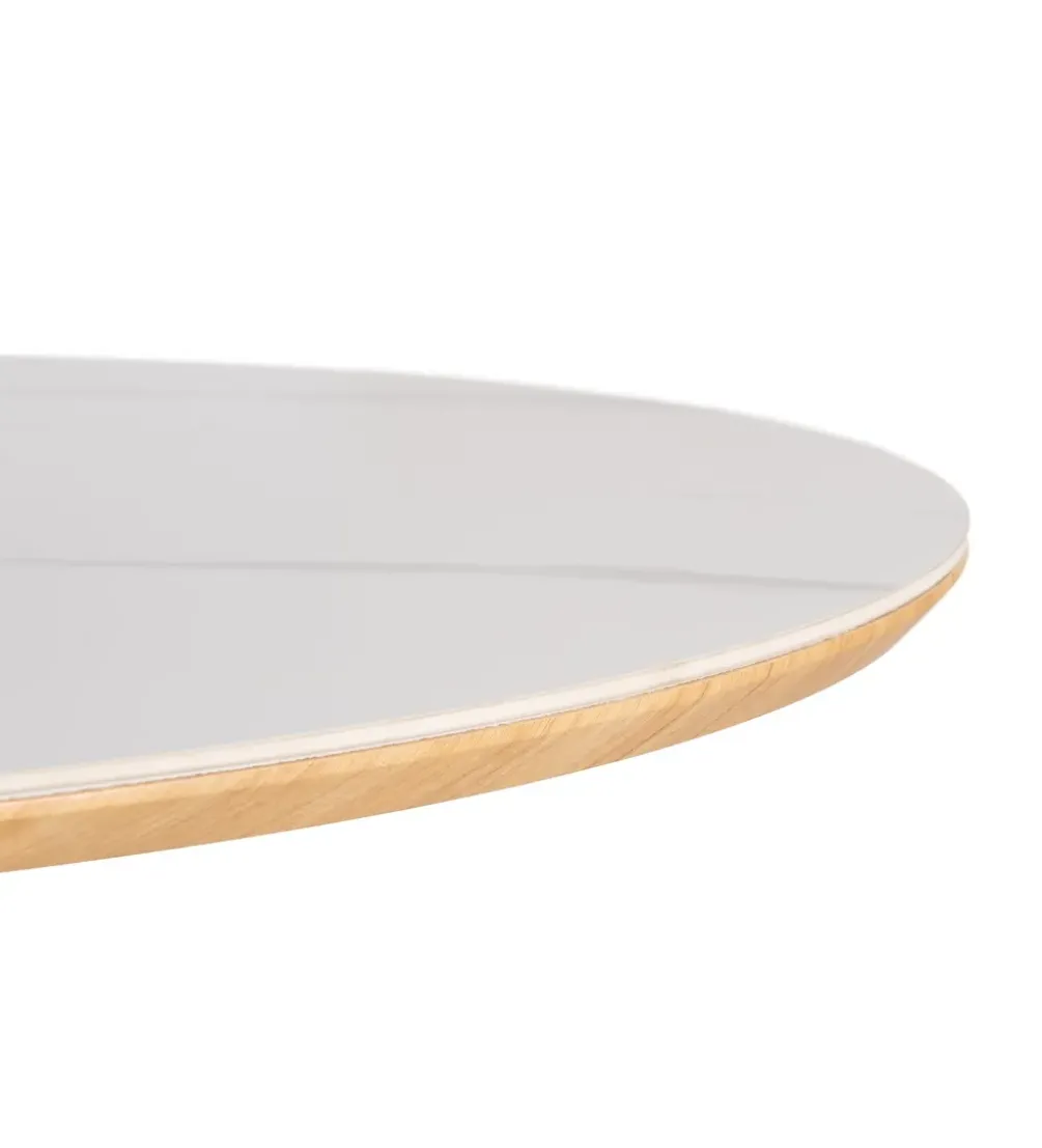 Stół QUFEK 180 cm naturalny blat ceramika