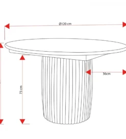 Stół RACTA 120 cm drewno mango brązowy