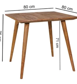 Stół REPA 80 cm drewno shesham