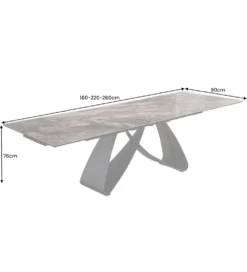 Stół rozkładany AMININ 180 cm - 260 cm ceramika w optyce marmuru