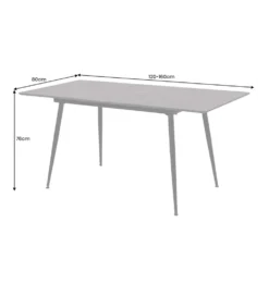 Stół rozkładany APARTMENT od 120 do 160 cm szary
