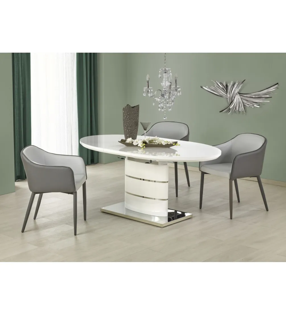 Stół rozkładany ASPEN 140 cm - 180 cm biały