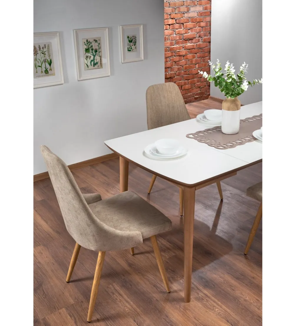 Stół rozkładany BARRET 90 cm - 190 cm biały