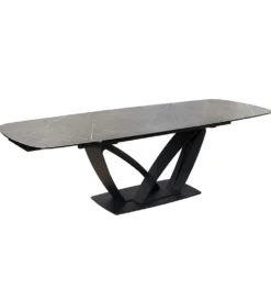 Stół rozkładany BLACKLIGHT 180 cm - 260 cm ceramika w optyce grafitowego marmuru