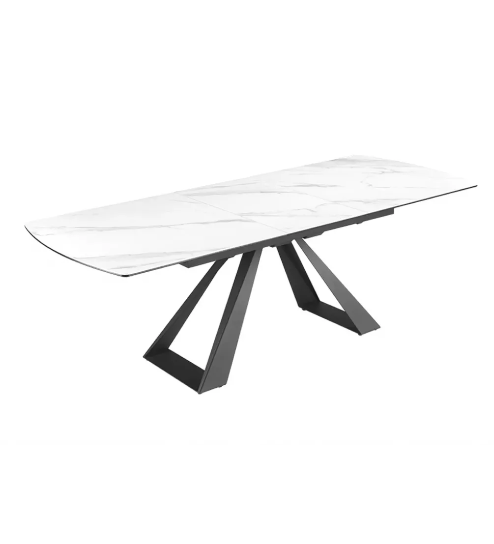 Stół rozkładany CONCORD 180 do 230 cm ceramika w optyce białego marmuru