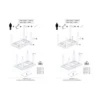 Stół rozkładany GINO 100 cm - 135 cm biały