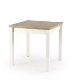 Stół rozkładany GRACJAN 80 cm - 160 cm w kolorze dąb sonoma z kolorem białym