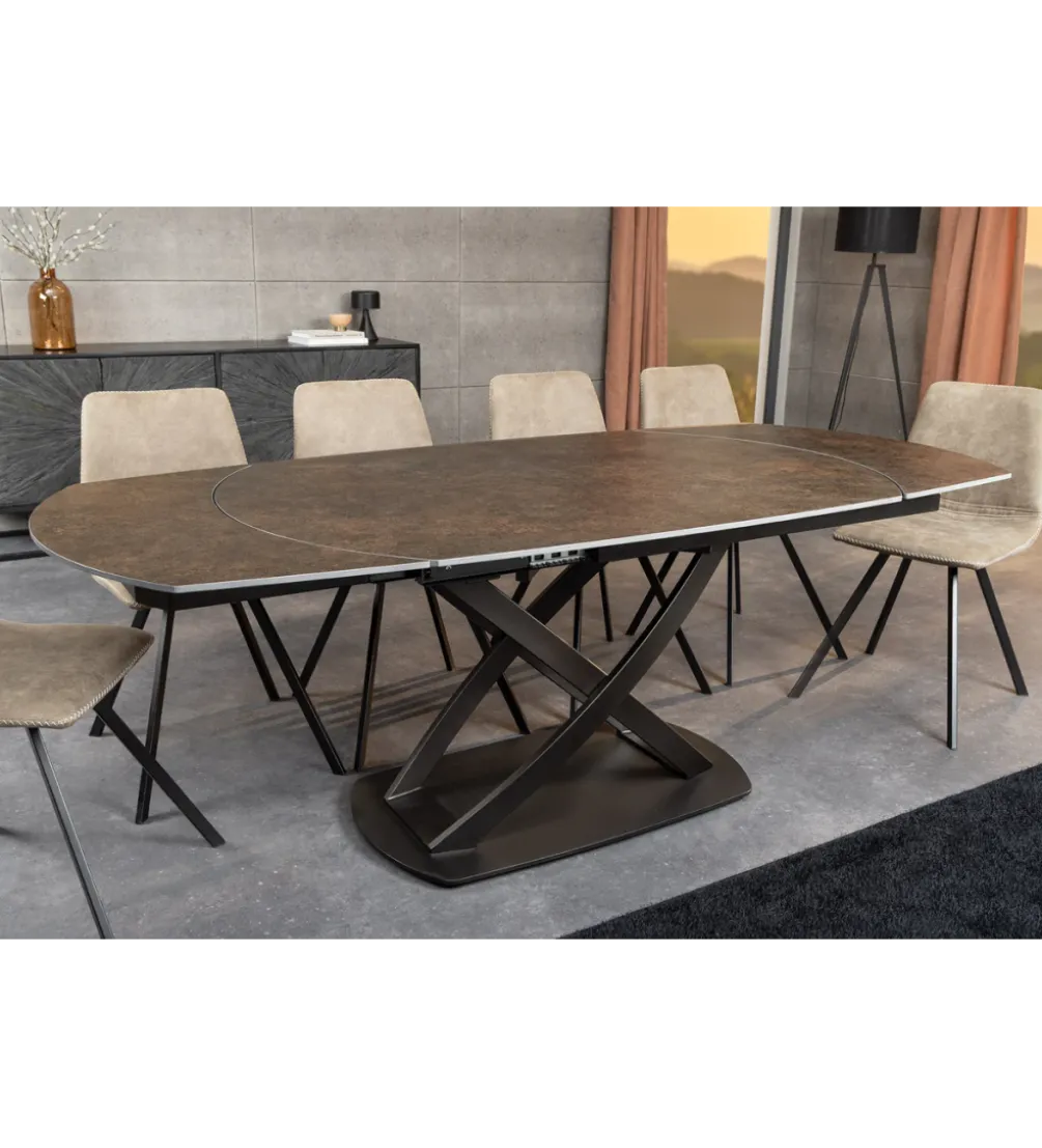Stół rozkładany INCEPTION od 130 do 190 cm ceramiczny blat