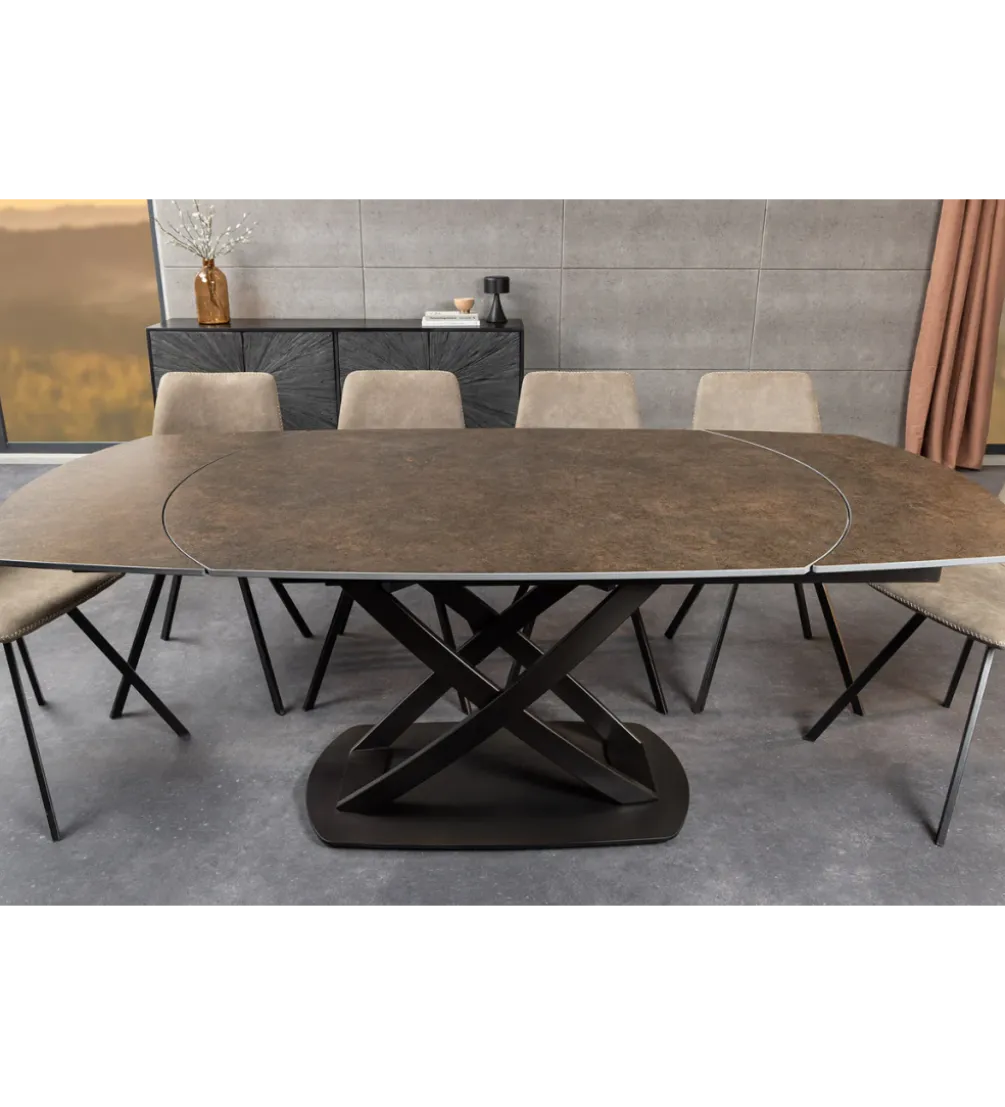Stół rozkładany INCEPTION od 130 do 190 cm ceramiczny blat
