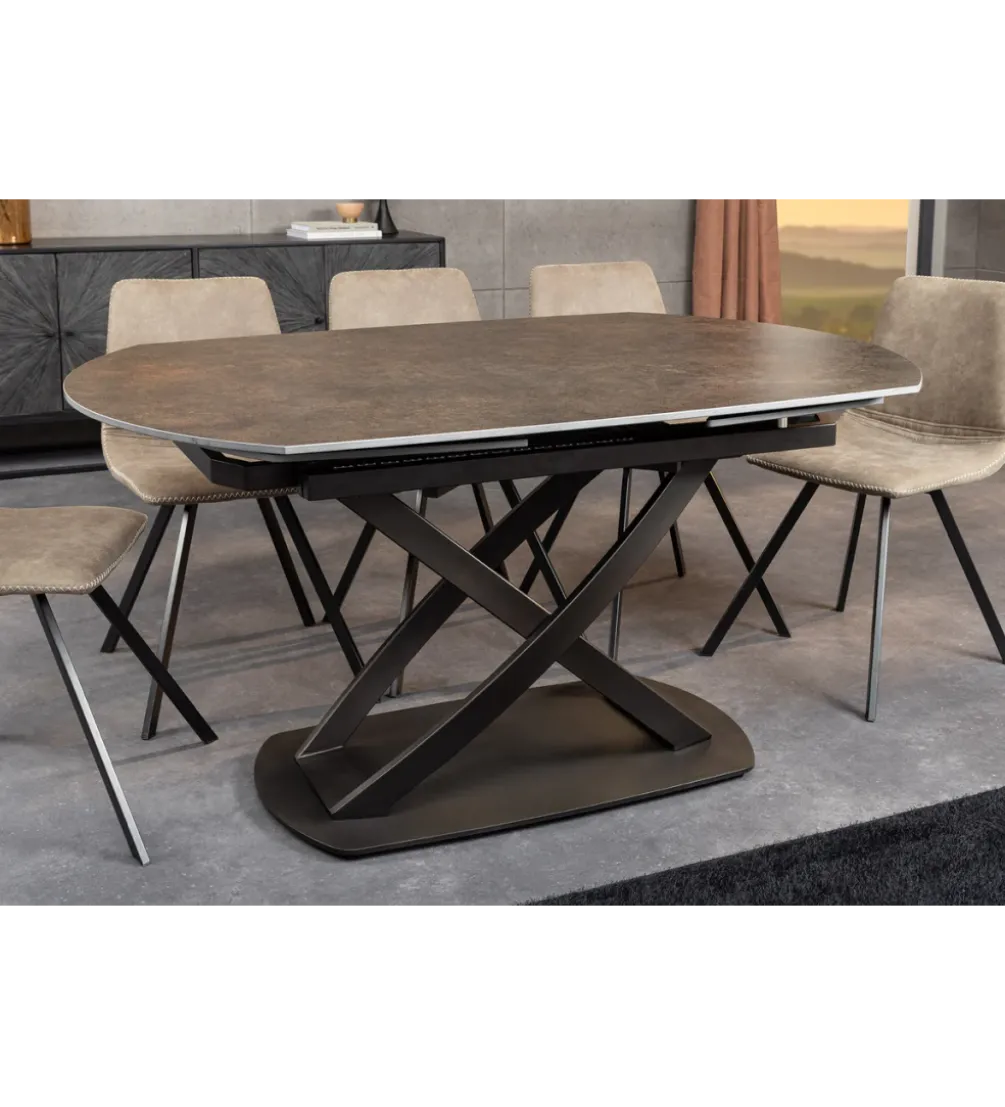 Stół rozkładany INCEPTION od 130 do 190 cm ceramiczny blat