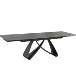Stół rozkładany INFINITY 180 cm 220 cm 260 cm rdzawoczarny ceramika