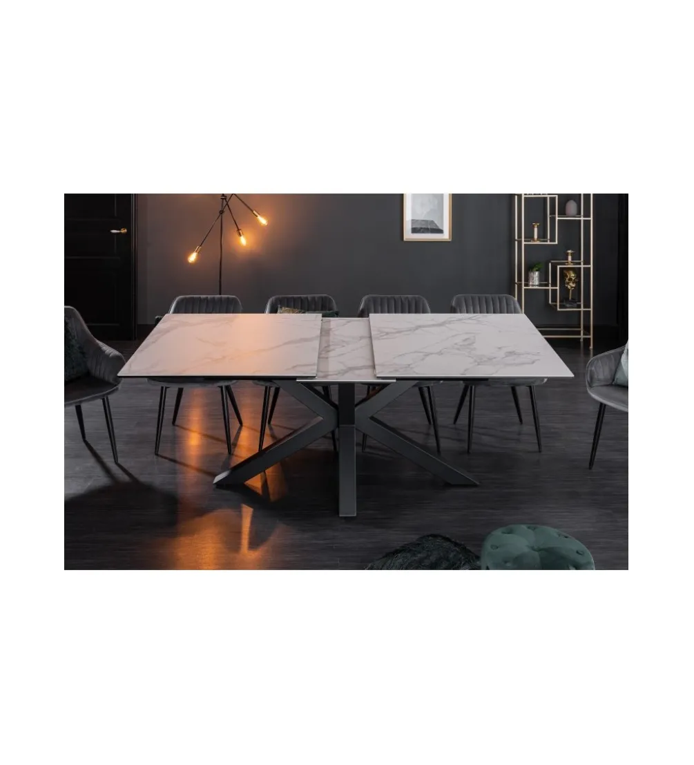 Stół rozkładany JUKON Eternity 180 cm - 225 cm ceramika optyka marmuru