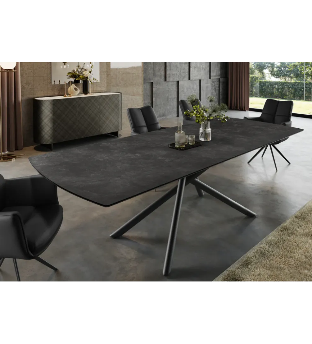 Stół rozkładany MIKADO 180 do 230 cm ceramiczny grafit
