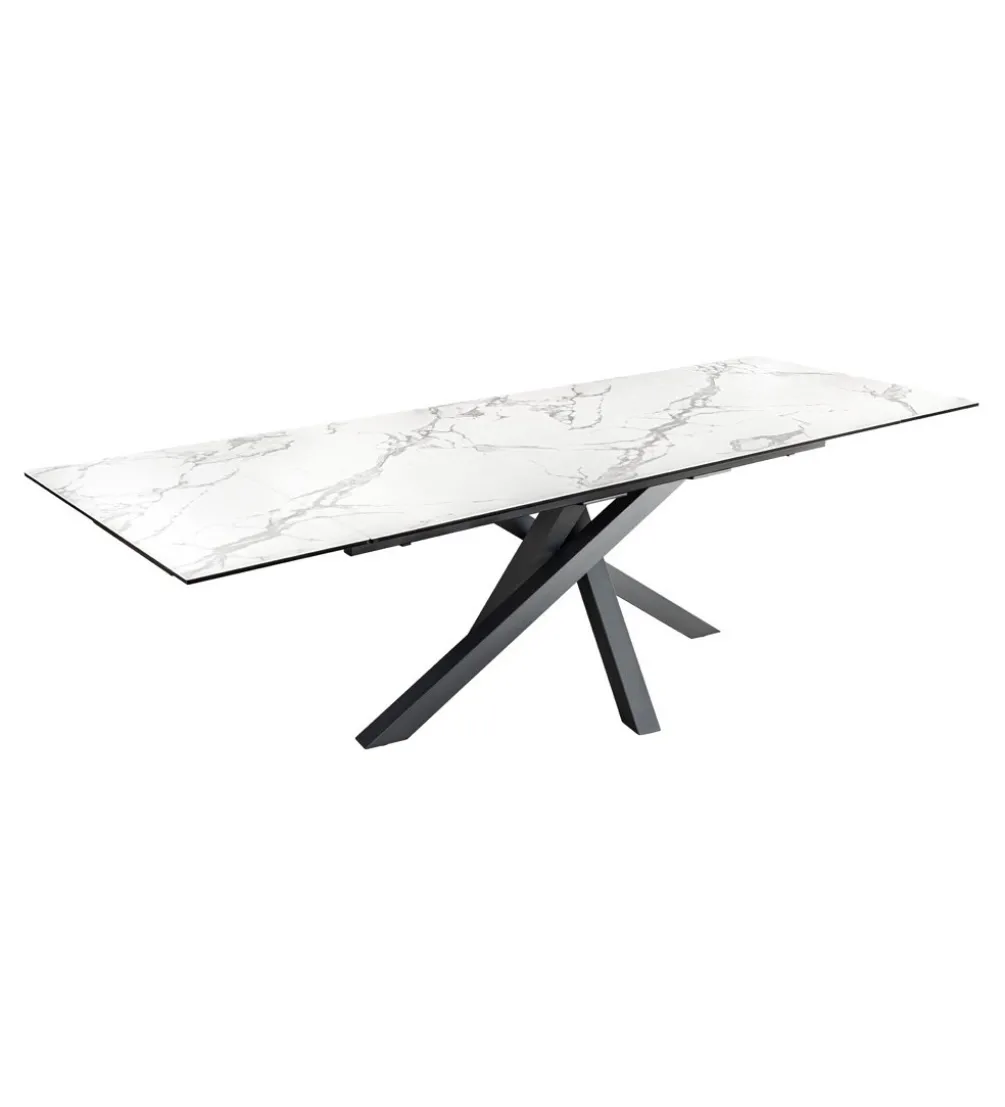 Stół rozkładany MONTREAL Marvelous 180 Cm - 220 Cm - 260 cm Ceramika W Optyce białego Marmuru