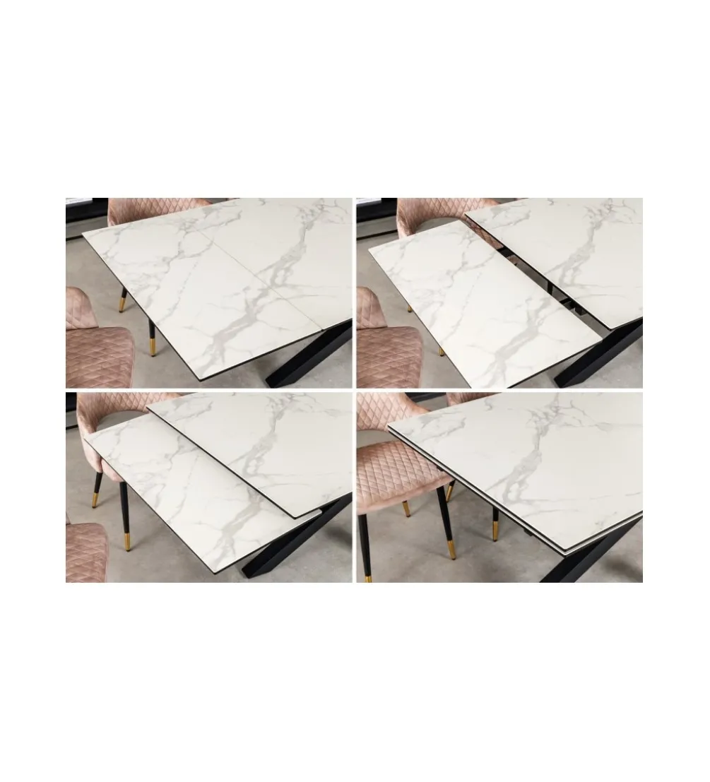 Stół rozkładany MONTREAL Marvelous 180 Cm - 220 Cm - 260 cm Ceramika W Optyce białego Marmuru