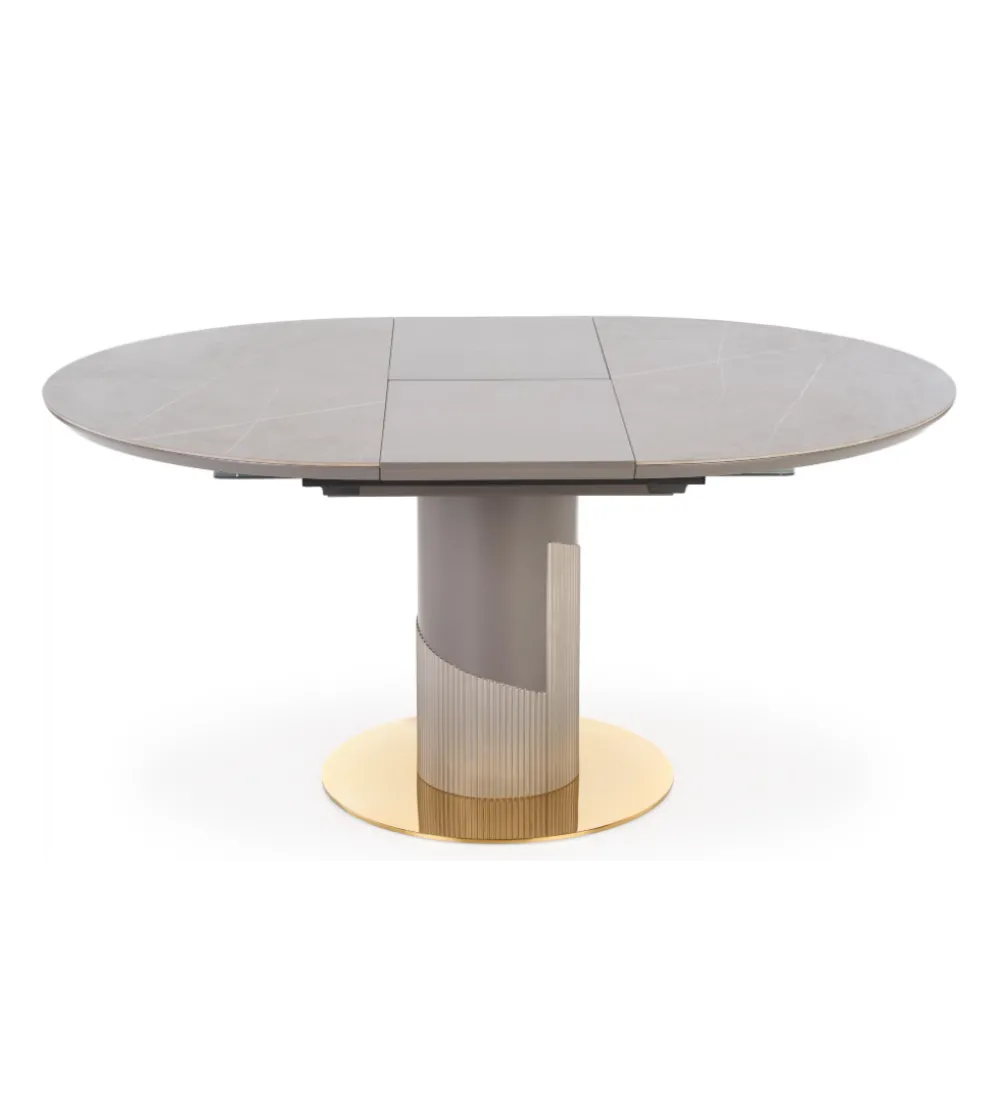 Stół rozkładany MUSCAT 120 cm - 160 cm w optyce szarego marmuru
