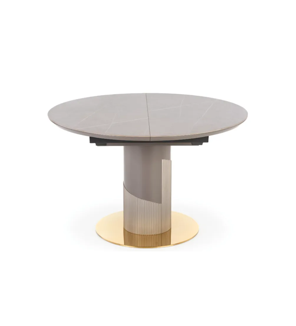 Stół rozkładany MUSCAT 120 cm - 160 cm w optyce szarego marmuru