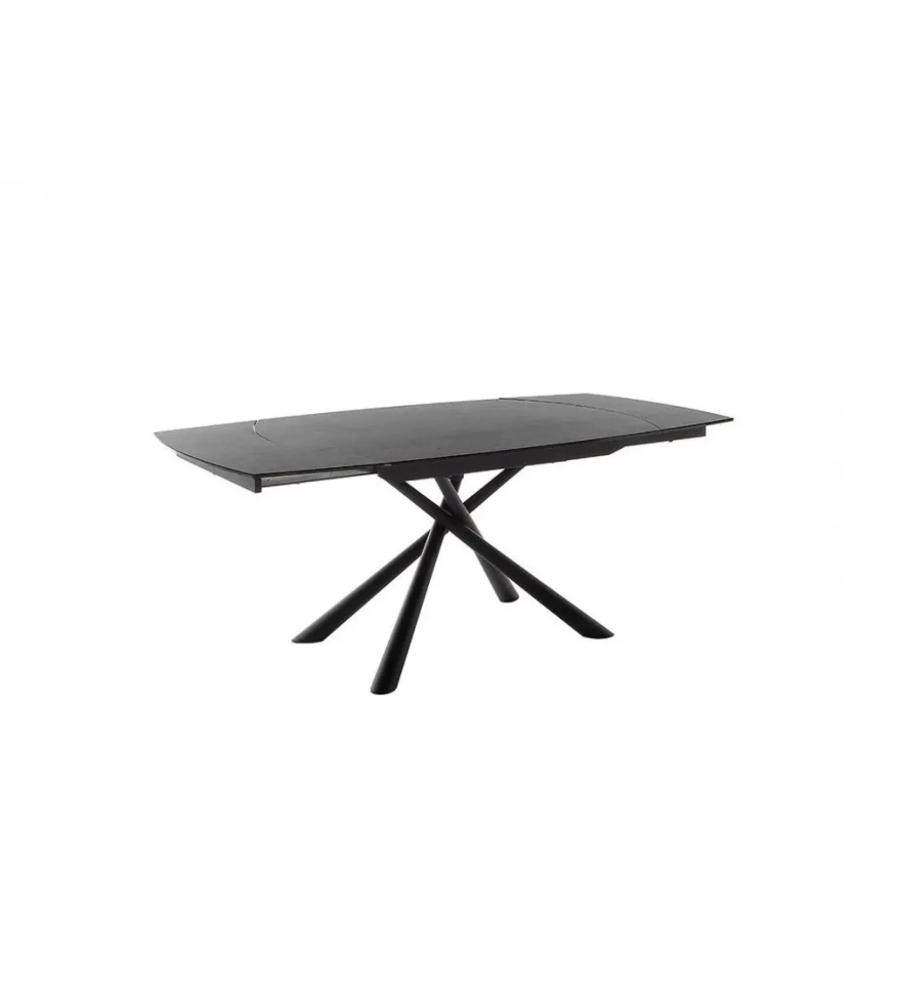 Stół Rozkładany NICOSIA 130 Cm - 190 Cm Ceramika antracyt
