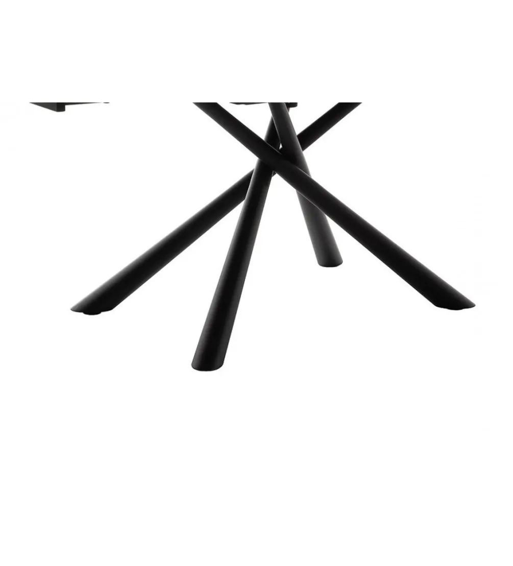 Stół Rozkładany NICOSIA 130 Cm - 190 Cm Ceramika antracyt