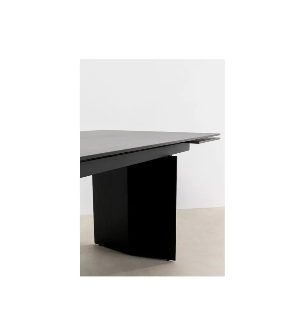 Stół rozkładany NOVEL 180 cm -220 cm - 260 cm ceramika w optyce czarnego marmuru