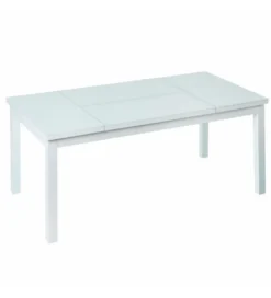 Stół rozkładany ogrodowy AGNES 120 cm biały