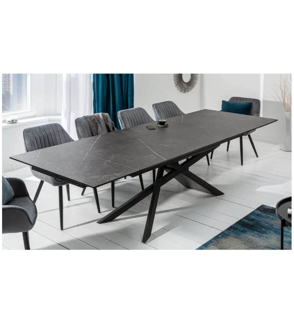 Stół rozkładany ONTARIO Euphoria 180 Cm - 220 Cm - 260 Cm Ceramika W Optyce grafitu