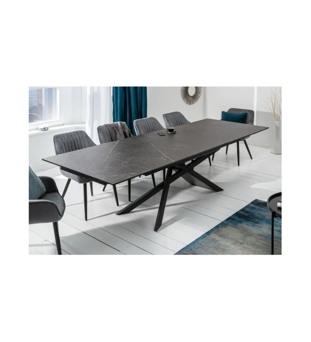 Stół rozkładany ONTARIO Euphoria 180 Cm - 220 Cm - 260 Cm Ceramika W Optyce grafitu