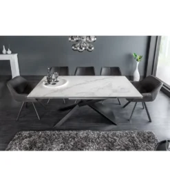 Stół rozkładany ONTARIO Euphoria 180 cm - 220 cm -  260 cm ceramika w optyce marmuru