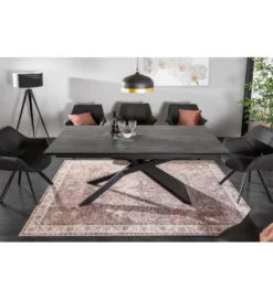 Stół Rozkładany ONTARIO Euphoria 180 Cm - 220 Cm - 260 Cm ceramika antracytowy Lava
