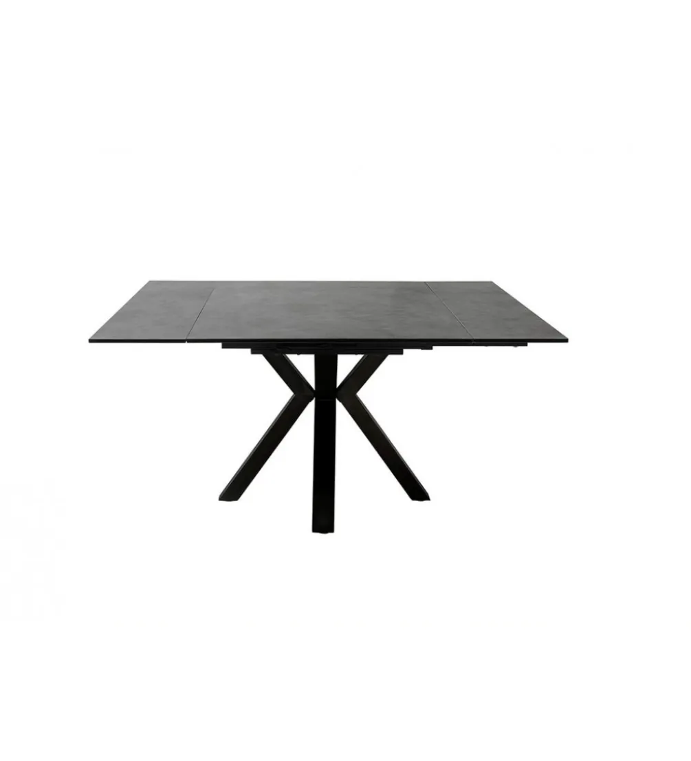 Stół rozkładany PALLINI 150 cm x 90 cm - 120 cm - 150 cm ceramika antracytowy