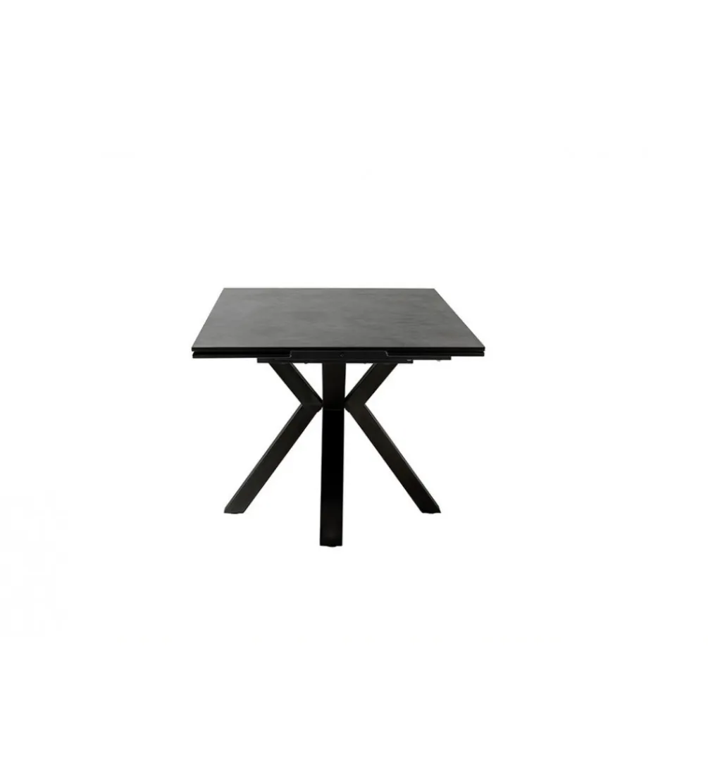 Stół rozkładany PALLINI 150 cm x 90 cm - 120 cm - 150 cm ceramika antracytowy