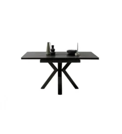 Stół rozkładany PALLINI 150 cm x 90 cm - 120 cm - 150 cm ceramika antracytowy