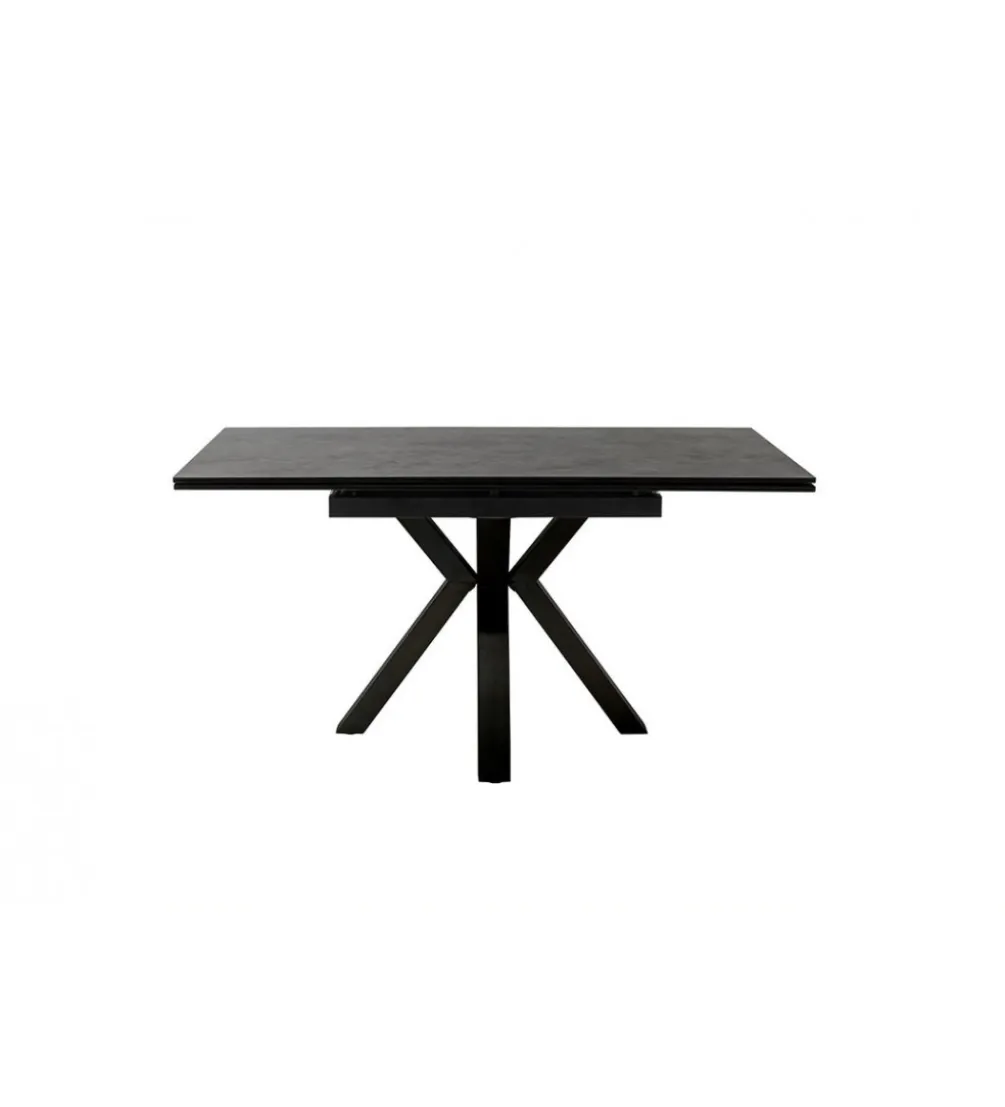 Stół rozkładany PALLINI 150 cm x 90 cm - 120 cm - 150 cm ceramika antracytowy