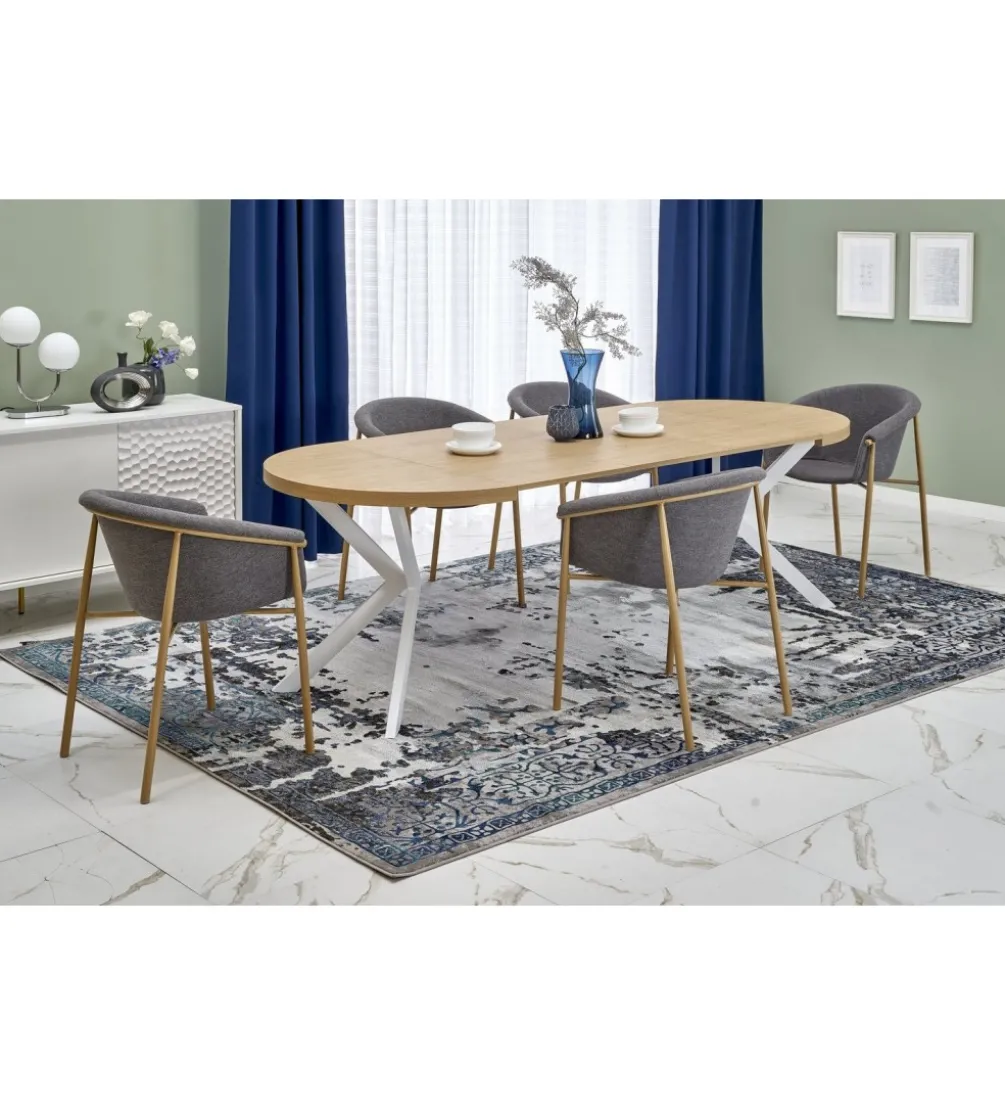 Stół rozkładany PERONI II 100 cm - 250 cm w kolorze dąb złoty