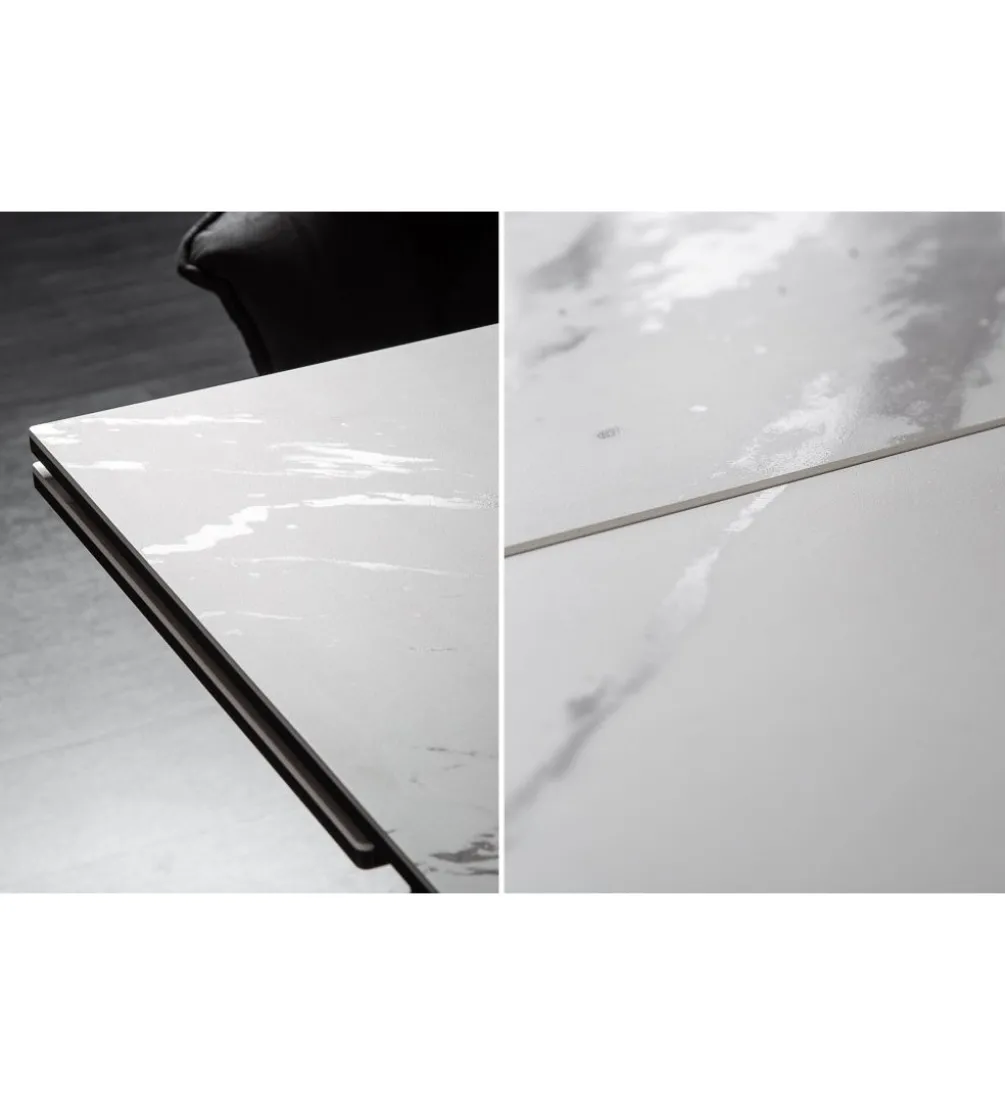 Stół rozkładany PLATON Prometheus 180 cm - 260 cm ceramika w optyce marmuru