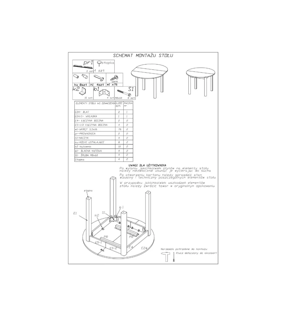 Stół rozkładany RINGO 102 cm - 142 cm biały