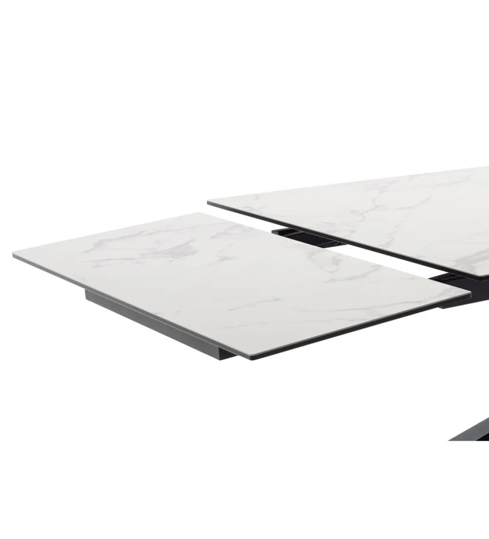 Stół rozkładany TESERO 200 cm - 250 cm - 300 cm ceramika w optyce kremowego marmuru