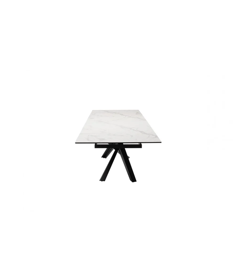 Stół rozkładany TESERO 200 cm - 250 cm - 300 cm ceramika w optyce kremowego marmuru
