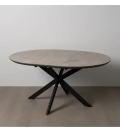 Stół rozkładany TURAMON 120 cm szary czarny