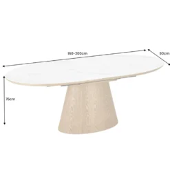 Stół rozkładany UNIQUE od 160 do 200 cm ceramiczny blat