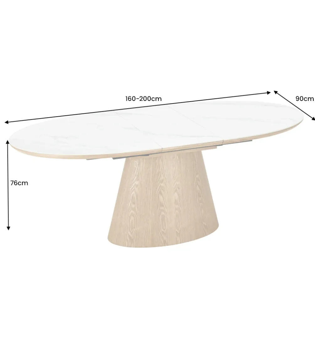 Stół rozkładany UNIQUE od 160 do 200 cm ceramiczny blat
