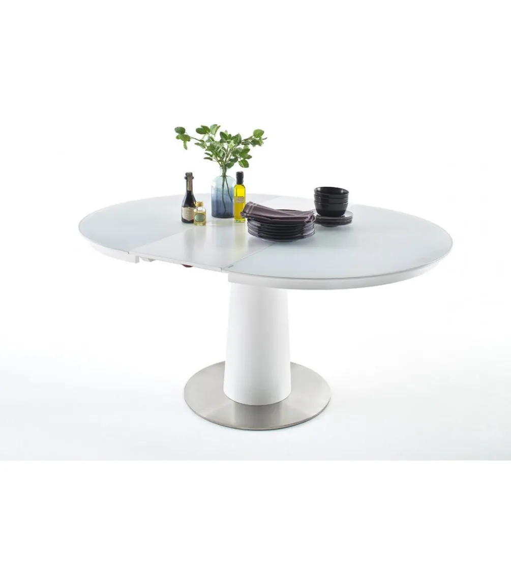 Stół rozkładany WARIS 120 cm - 160 cm biały