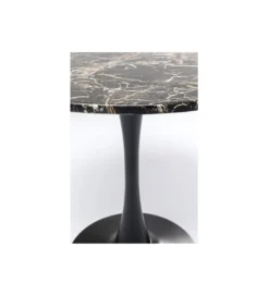 Stół SCHICKERIA 80 cm efekt czarnego marmuru